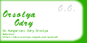 orsolya odry business card